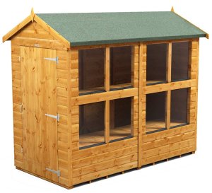 Power 8x4 Apex Potting Shed - Single Door